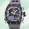 Richard Mille RM 62-01 RM 62-01-007 Men 50*42mm Rubber Band Transparent Dial Replica Watches