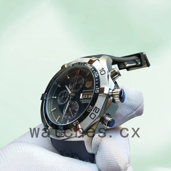 Tag Heuer Aquaracer 43mm Men’s AquaracerBKSB006 Silver-tone Black Dial - Image 3
