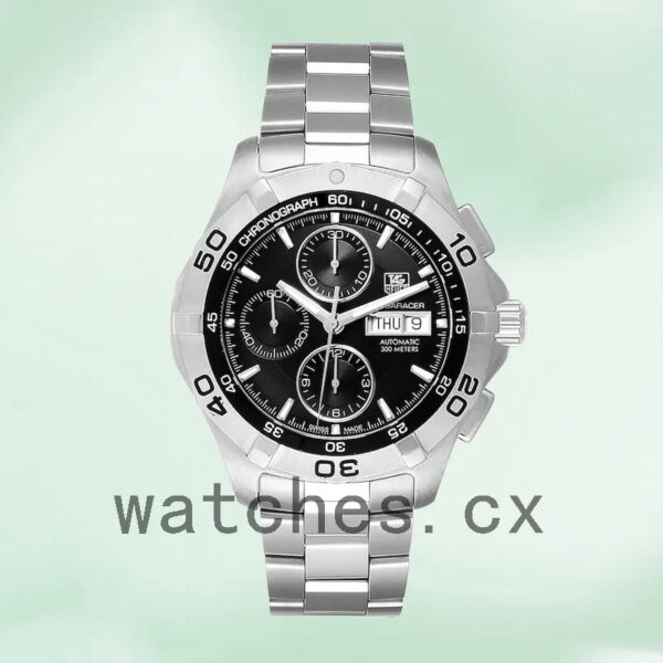 Tag Heuer Aquaracer CAF2010.BA0815 Men’s 43mm Bracelet Black Dial - Image 2