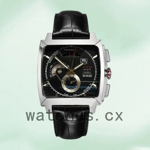Tag Heuer Monaco Men’s 43mm CAL2110.FC6257 Black Dial - Image 2