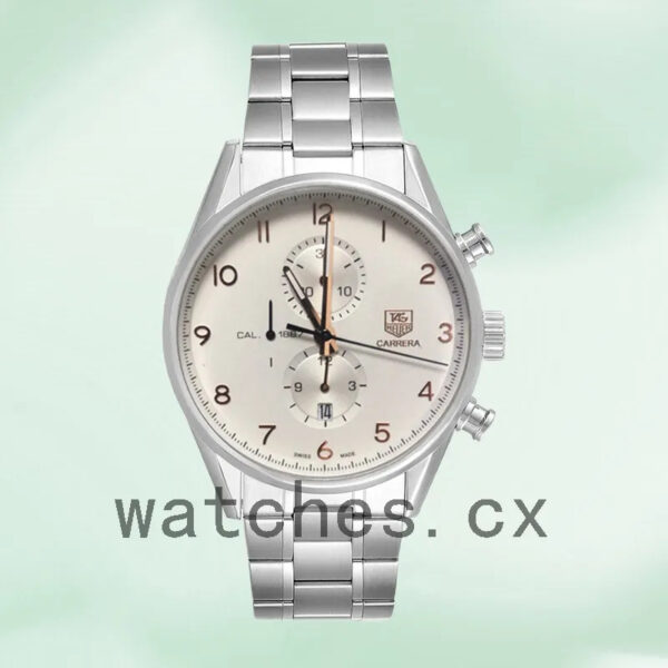 Tag Heuer Carrera Men’s CAR2012.BA0796 43mm Bracelet White Dial - Image 2