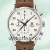 Tag Heuer Carrera Men’s 43mm CAR2015.FC6321 Leather Strap White Dial