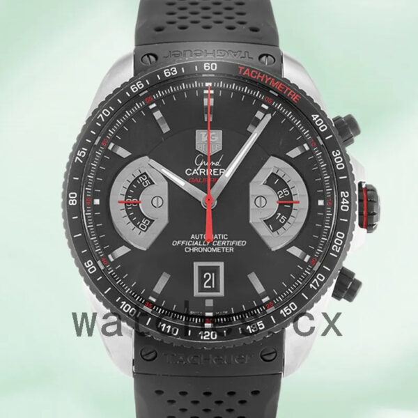 Tag Heuer Grand Carrera 43mm CAV511C.FT6016 Men’s Quartz Rubber Band
