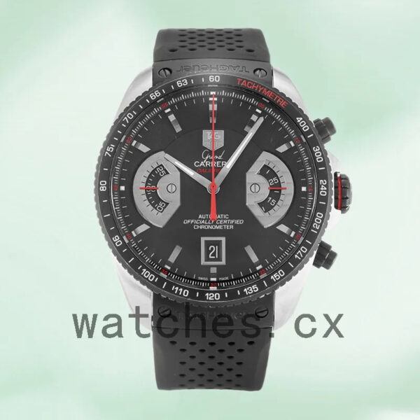 Tag Heuer Grand Carrera 43mm CAV511C.FT6016 Men’s Quartz Rubber Band - Image 2