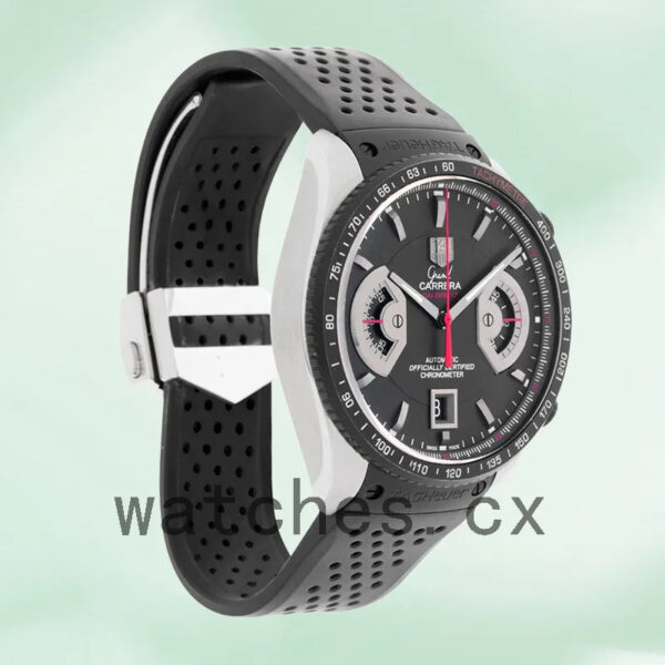 Tag Heuer Grand Carrera 43mm CAV511C.FT6016 Men’s Quartz Rubber Band - Image 4