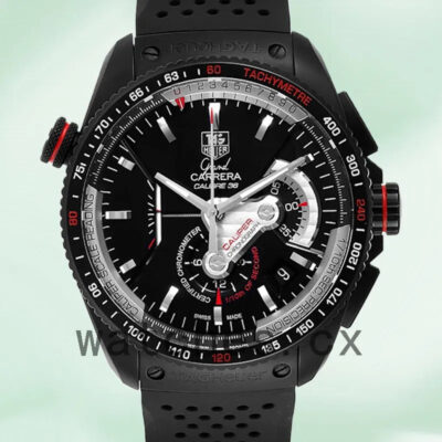 Tag Heuer Carrera Men’s CAV5185.FC6237 43mm Black Dial Rubber Band