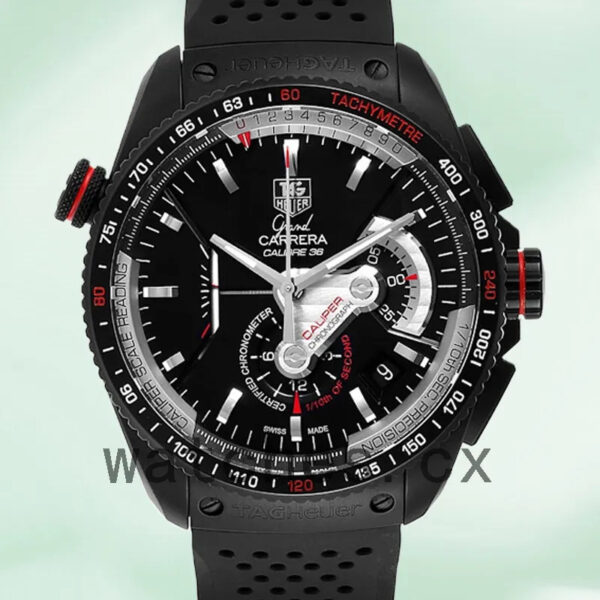 Tag Heuer Carrera Men’s CAV5185.FC6237 43mm Black Dial Rubber Band