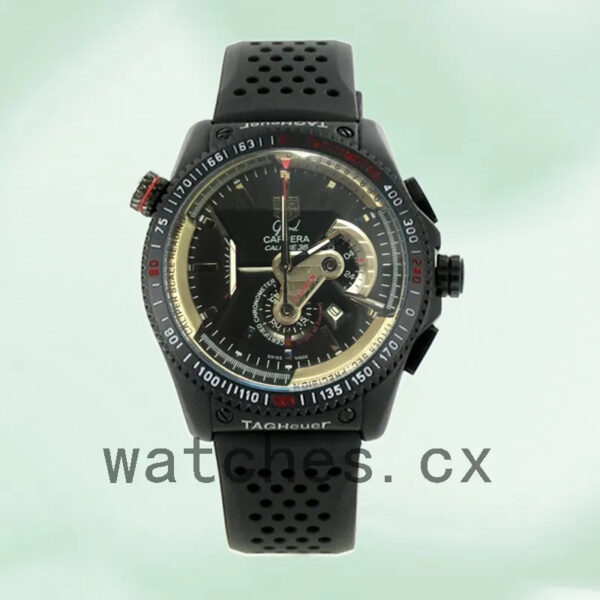 Tag Heuer Carrera CAV5185.FT6020 Men’s 43mm Black Dial Japanese Quartz - Image 2