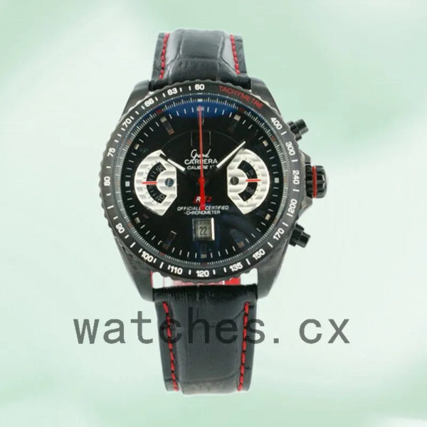 Tag Heuer Carrera CAV518B.FC6237 Men’s 43mm Automatic Leather Strap - Image 2