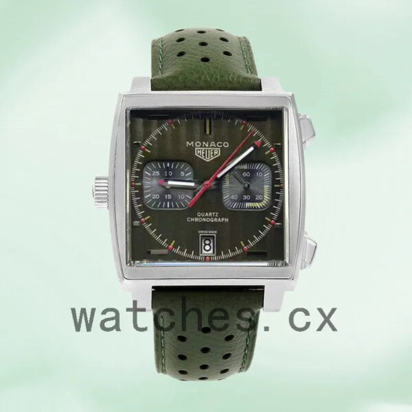 Tag Heuer Monaco CAW211E.FC6414 Men’s 40mm Silver-tone Green Dial - Image 2
