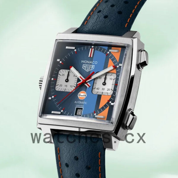 Tag Heuer Monaco Men’s CAW211R.FC6401 41mm Quartz Leather Strap - Image 3