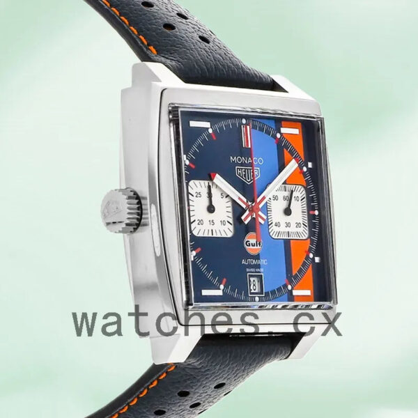 Tag Heuer Monaco Men’s CAW211R.FC6401 41mm Quartz Leather Strap - Image 4