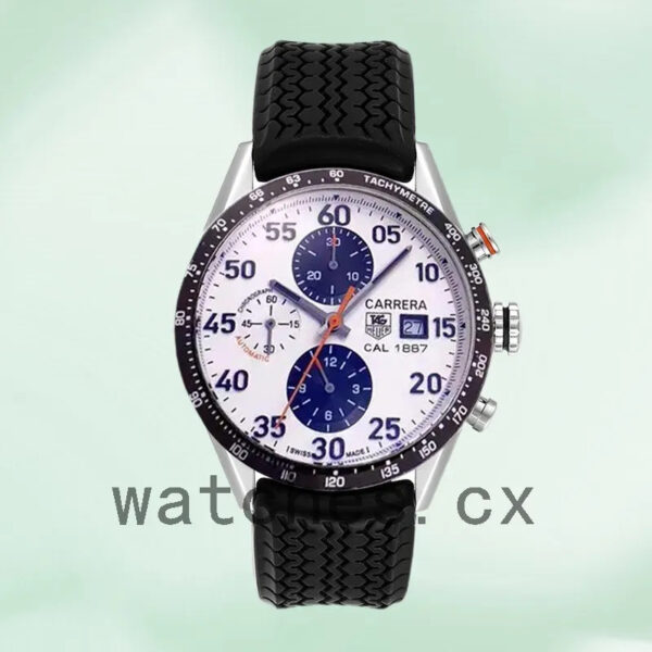 Tag Heuer Carrera 43mm Men’s CarreraWAR009 Rubber Band - Image 2