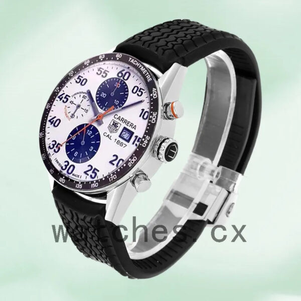 Tag Heuer Carrera 43mm Men’s CarreraWAR009 Rubber Band - Image 3