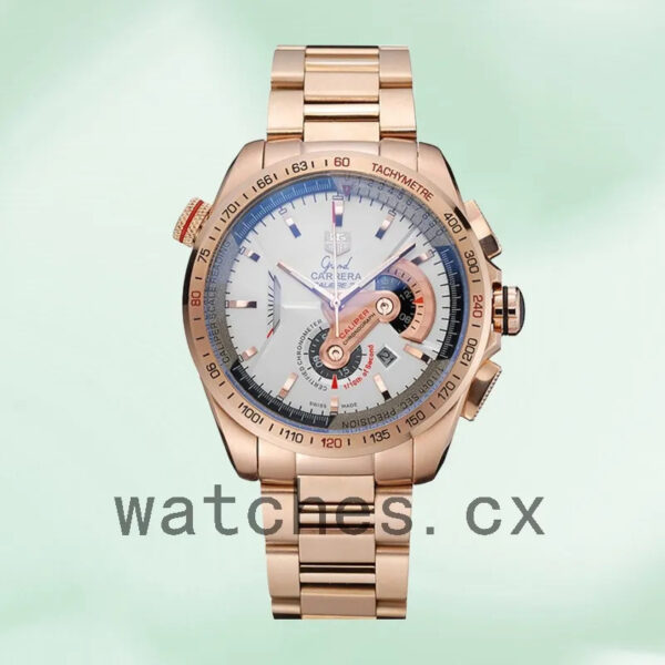 Tag Heuer Grand Carrera 43mm Men’s GrandCarreraWSB-005 Rose Gold-tone Bracelet - Image 2