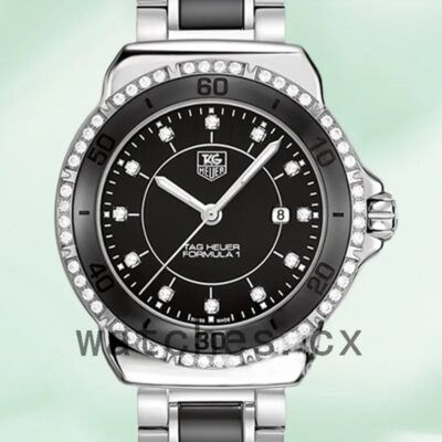 Tag Heuer Formula 1 WAH1312.BA0867 36mm Ladies Silver-tone Black Dial