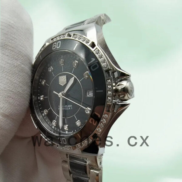 Tag Heuer Formula 1 WAH1312.BA0867 36mm Ladies Silver-tone Black Dial - Image 3