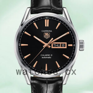 Tag Heuer Carrera 43mm WAR201C.FC6266 Men’s Silver-tone Leather Strap