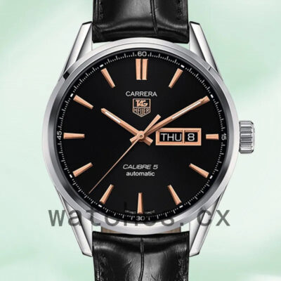 Tag Heuer Carrera 43mm WAR201C.FC6266 Men’s Silver-tone Leather Strap