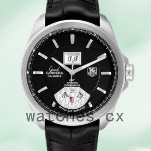 Tag Heuer Carrera 43mm WAV5111-1 Men’s Black Dial Leather Strap