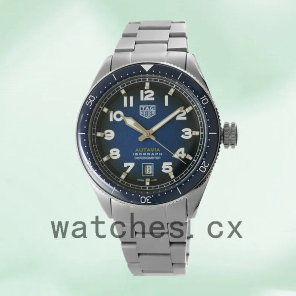 Tag Heuer Autavia Men’s 44mm WBE5116.EB0173 Bracelet Blue Dial - Image 2