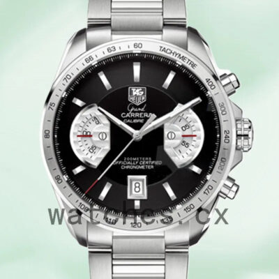 Tag Heuer Grand Carrera Men CAV511A.BA0902 43mm Silver-tone Black Dial