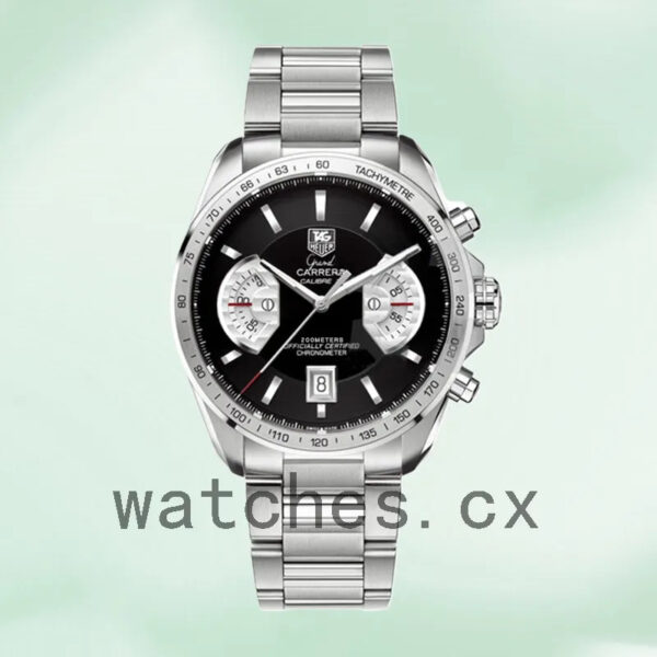 Tag Heuer Grand Carrera Men CAV511A.BA0902 43mm Silver-tone Black Dial - Image 2