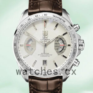 Tag Heuer Grand Carrera 43mm Men CAV511B.FC6231 Silver-tone