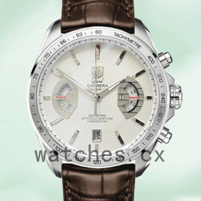 Tag Heuer Grand Carrera 43mm Men CAV511B.FC6231 Silver-tone