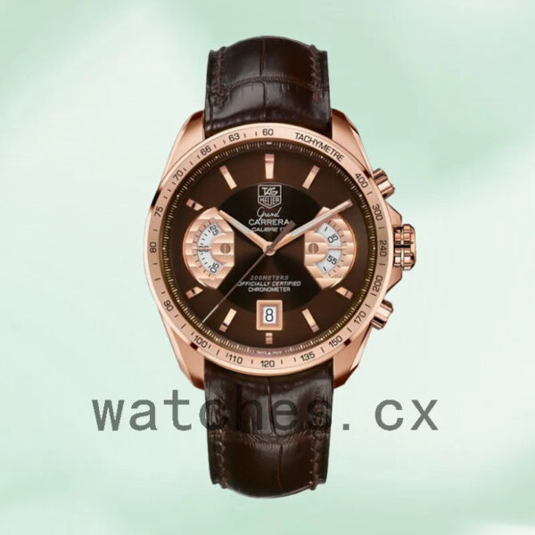 Tag Heuer Grand Carrera 43mm CAV514C.FC8171 Men Quartz Rose Gold-tone - Image 2