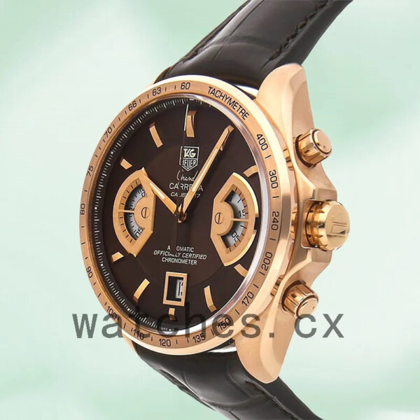 Tag Heuer Grand Carrera 43mm CAV514C.FC8171 Men Quartz Rose Gold-tone - Image 3