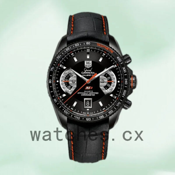 Tag Heuer Grand Carrera 43mm CAV518K.FC6268 Men Leather Strap Quartz - Image 2