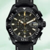 Tag Heuer Aquaracer CAY218A.FC6361 43mm Men Black Dial Strap