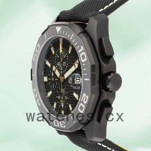 Tag Heuer Aquaracer CAY218A.FC6361 43mm Men Black Dial Strap - Image 4