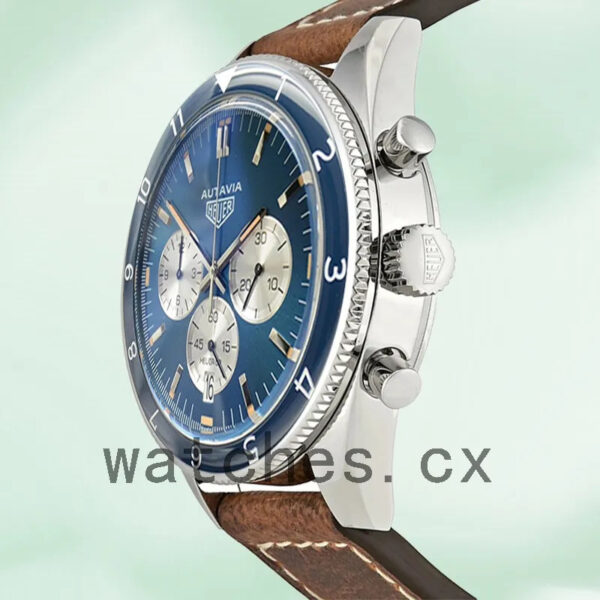 Tag Heuer Autavia Men 43mm CBE2110-001 Quartz Leather Strap - Image 3