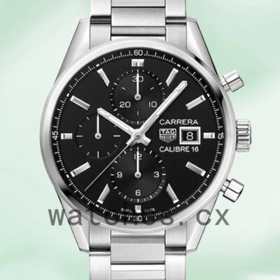 Tag Heuer Carrera CBK2110.BA0715 43mm Men Bracelet Black Dial