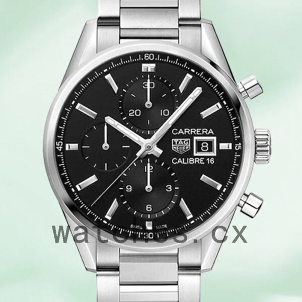 Tag Heuer Carrera CBK2110.BA0715 43mm Men Bracelet Black Dial