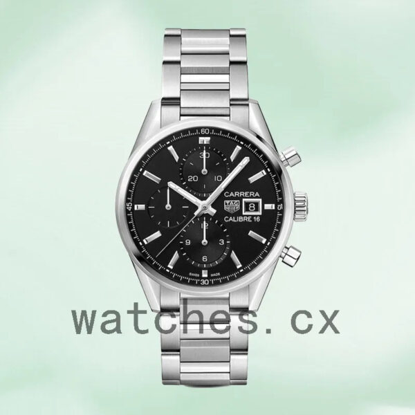 Tag Heuer Carrera CBK2110.BA0715 43mm Men Bracelet Black Dial - Image 2