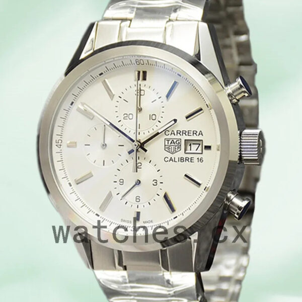 Tag Heuer Carrera 43mm Men CBK2112-001 White Dial Quartz