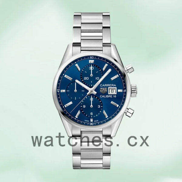 Tag Heuer Carrera 43mm CBK2112.BA0715 Men Bracelet Blue Dial - Image 2