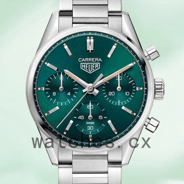 Tag Heuer Carrera Men 43mm CBK221F.FC6479-002 Silver-tone Bracelet