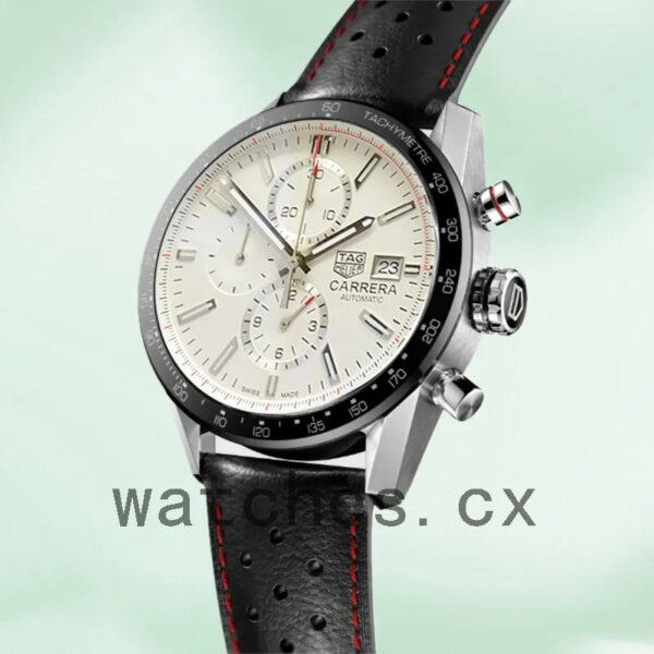 Tag Heuer Carrera 43mm Men CBM2110-003 White Dial - Image 3