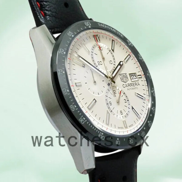 Tag Heuer Carrera 43mm Men CBM2110-003 White Dial - Image 4