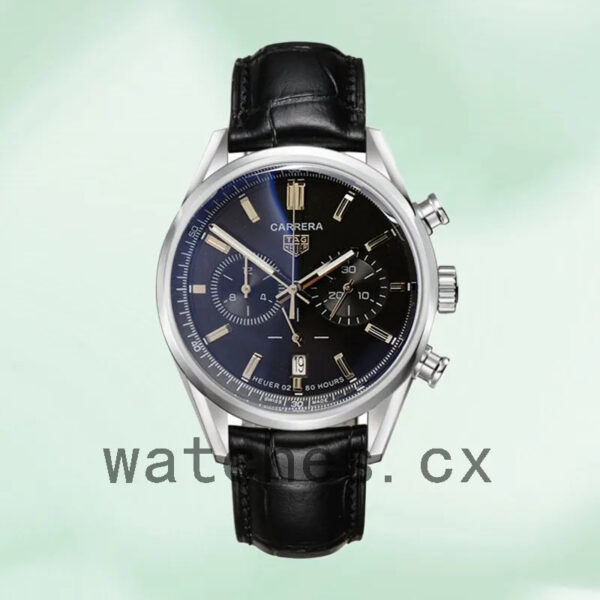 Tag Heuer Carrera CBN2010.BA0642-001 Men 43mm Leather Strap - Image 2