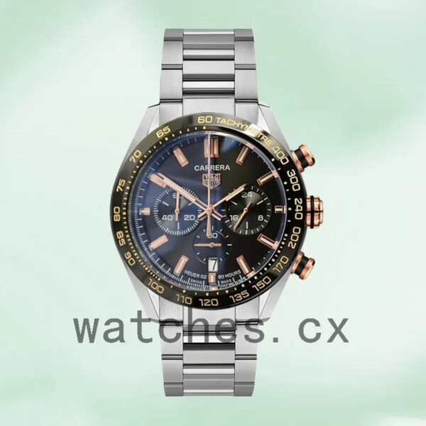 Tag Heuer Carrera 43mm CBN2A5A.FC6481-001 Men Silver-tone Black Dial - Image 2