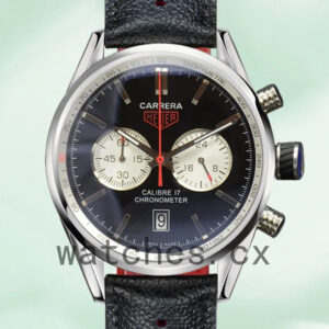Tag Heuer Carrera 43mm CV2119-001 Men Leather Strap