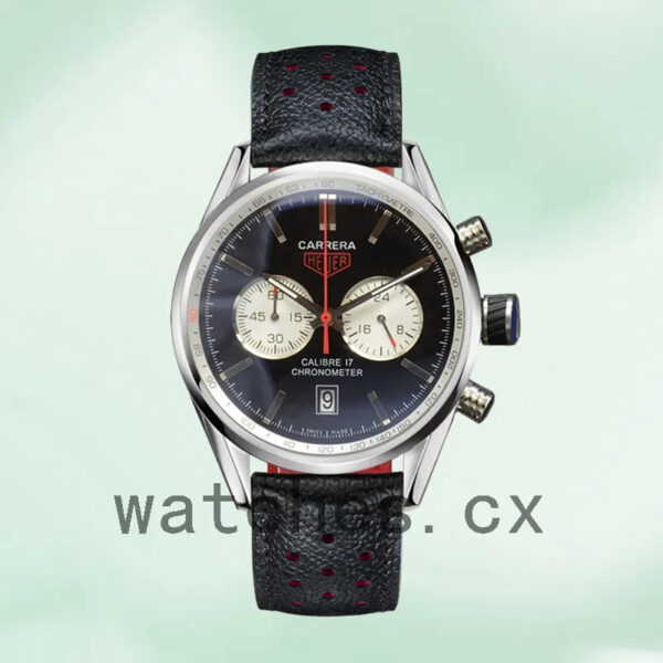 Tag Heuer Carrera 43mm CV2119-001 Men Leather Strap - Image 2