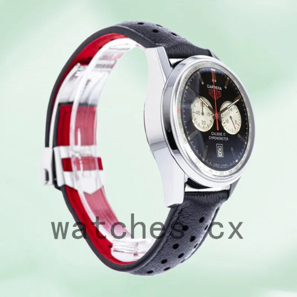 Tag Heuer Carrera 43mm CV2119-001 Men Leather Strap - Image 3