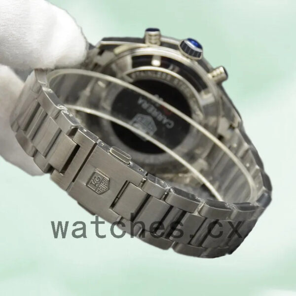 Tag Heuer Carrera 43mm Men CarreraBKAB-015 Silver-tone Black Dial - Image 4