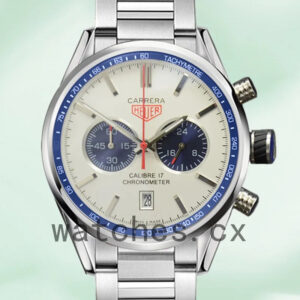 Tag Heuer Carrera Men 43mm CarreraWSB-009 Silver-tone Bracelet